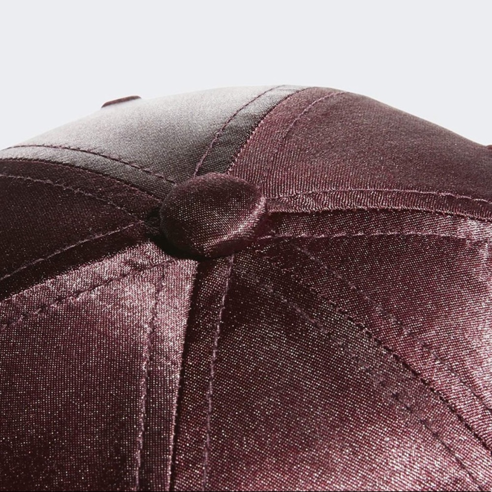 adidas originals // maroon satin adjustable hat - Picture 6 of 6